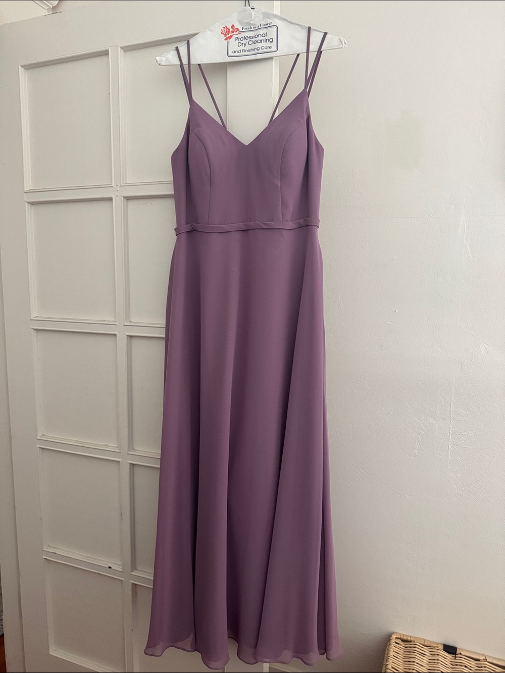 Azazie Mauve Double-Spaghetti Strap Maxi Dress